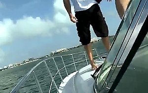 Courtney cummz showing her sweet curves on the yacht