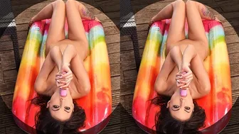 Suzy Rainbow rides toys in immersive VR masturbation fantasy