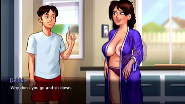 Curvy step mom seduces with alien babe in a 3D game