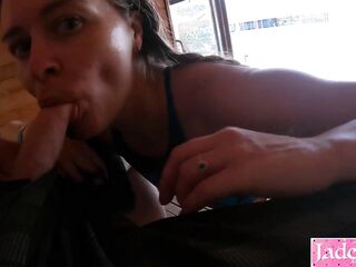 Oral to my slutty boyfriend large shlong in public Sauna