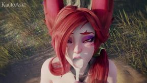 Xayah Getting Caught Outdoors