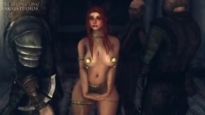 Redhead Tavern Girl Dances Slutty For Money - 3D Animation