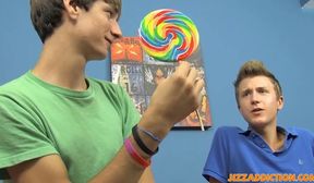 School twinks Chad HollyWood and Nathan Stratus anal breed