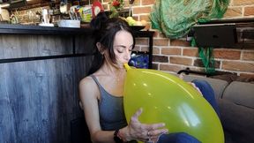 B2P in the kitchen. I blow up and bounce on balloons
