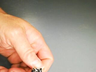I cut off my lengthy stinky nails and show off my smelly dick