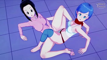 Bulma and Milk horny MILFs have lesbian sex - Dragon Ball Super