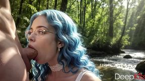 that slut took me into the woods to hide from her boyfriend and gave me a deep, dirty blowjob that left me absolutely thrilled[ai]