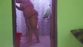 When My Stepmom Shower in My Toilet Without Lock Door, I See Her Big Ass & Huge Tits Naked Body Then I Fuck Her After Shower