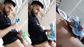 fucking my soft dragonair pokemon plushie until i cum