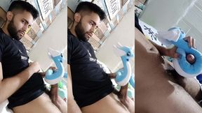 fucking my soft dragonair pokemon plushie until i cum