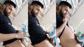 fucking my soft dragonair pokemon plushie until i cum