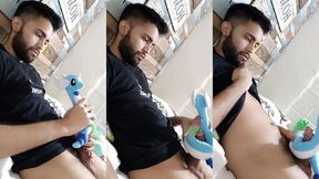 fucking my soft dragonair pokemon plushie until i cum