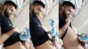 fucking my soft dragonair pokemon plushie until i cum