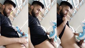 fucking my soft dragonair pokemon plushie until i cum