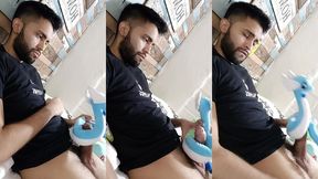 fucking my soft dragonair pokemon plushie until i cum