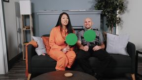 Sexy MOM gets busy in a threesome on set