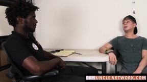 SayUncleNetwork.com - Twink suspect takes big black cock and raw fuck from guard