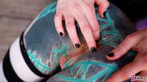 Pet Play Dominatrix Controls Tattoo Cat girl