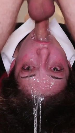 Wednesday Gets A Rough Facefuck Sloppy Deepthroat and Facial   Clip 1