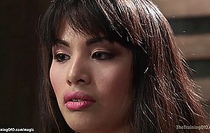 Chained Asian anal fucked by bbc