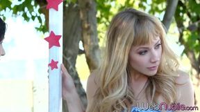 Small tits dyke Danni Rivers gets passionate pussy licking