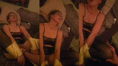 Orgasm torture: ankles tied with rope to wrists, Dirty_Ruth cums for over a minute!