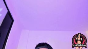 Goth Babe Teases in Lingerie