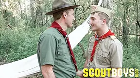 Sexy Dilf Scoutmaster Seduces & Barebacks Boy In The Woods