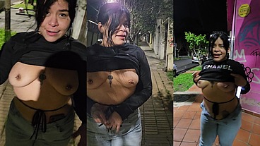 mi novia se desnuda en publico