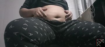 BBW Trans Comfortably Stroking Her Big Black Cock