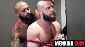 ”Leo Forte squeezes & stretches Brian Bonds in intimate BDSM scene”