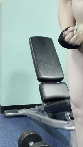 Pumped & Exposed: Naked Gym Gains with a Big Finish