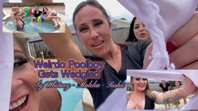 Weirdo Pool-Boy Wedgied by Whitney, Maleka, Sushii