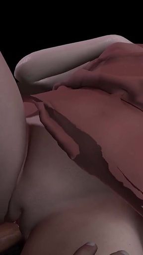 Greek Couple Having Sex in Missionary with Leg Over Shoulder - 3D Porn