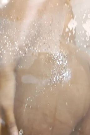 Hot Ebony Full Soap Shower Massage Her Big Ass Booty Tits