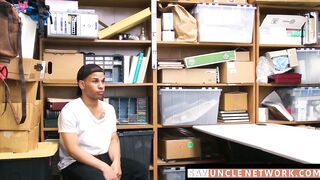 SayUncleNetwork.com - Chocolate thief fingered while cumming from raw officer fuck