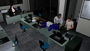 Slutty BBW milf cheats on her husband with boss in animated office