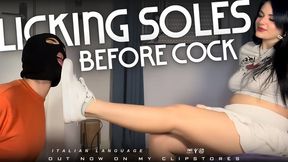 ELISA - Licking soles before cock [ITA-SUB eng]