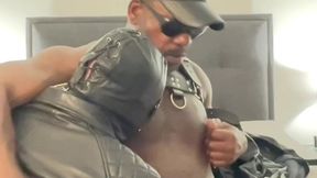 interracial bdsm whipping titplay & wank session