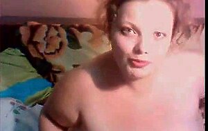 Real bbw playing with tits on cam