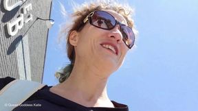 2 sexy MILFs have oral sex in public restroom