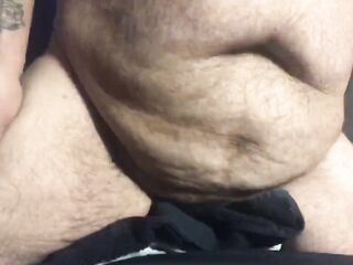 FTM bear chub rides my sex toy cum hands free