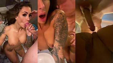 FUCKING STANDING IN THE BATHROOM - we FUCK IN POV without being heard outside - Tommy Cabrio & Susy Gala