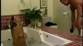 Filthy Asian hoe gives head then gets meaty ass dog fucked for hot mouthcream