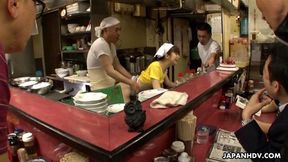 Fucking the cook in back of kitchen