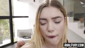 Spanish blonde Paola enjoys intense and rough anal&#x1F44C; pleasure