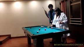 Hot Argentine chick teaches friend pool losers a lesson with POV blowjob