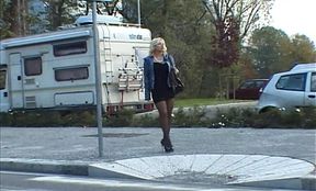 Breathtaking Blonde MILF in Sexy Black Stockings Hard Fucked