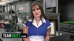 Petite Bunny Fae Takes On The Entire Kitchen Crew In A Wild Restaurant Gangbang