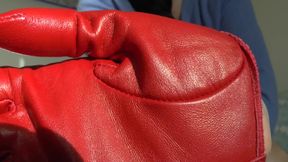 Today Is Your Cum Day! Sniffing Red Leather Gloves, Lady Victoria Valente